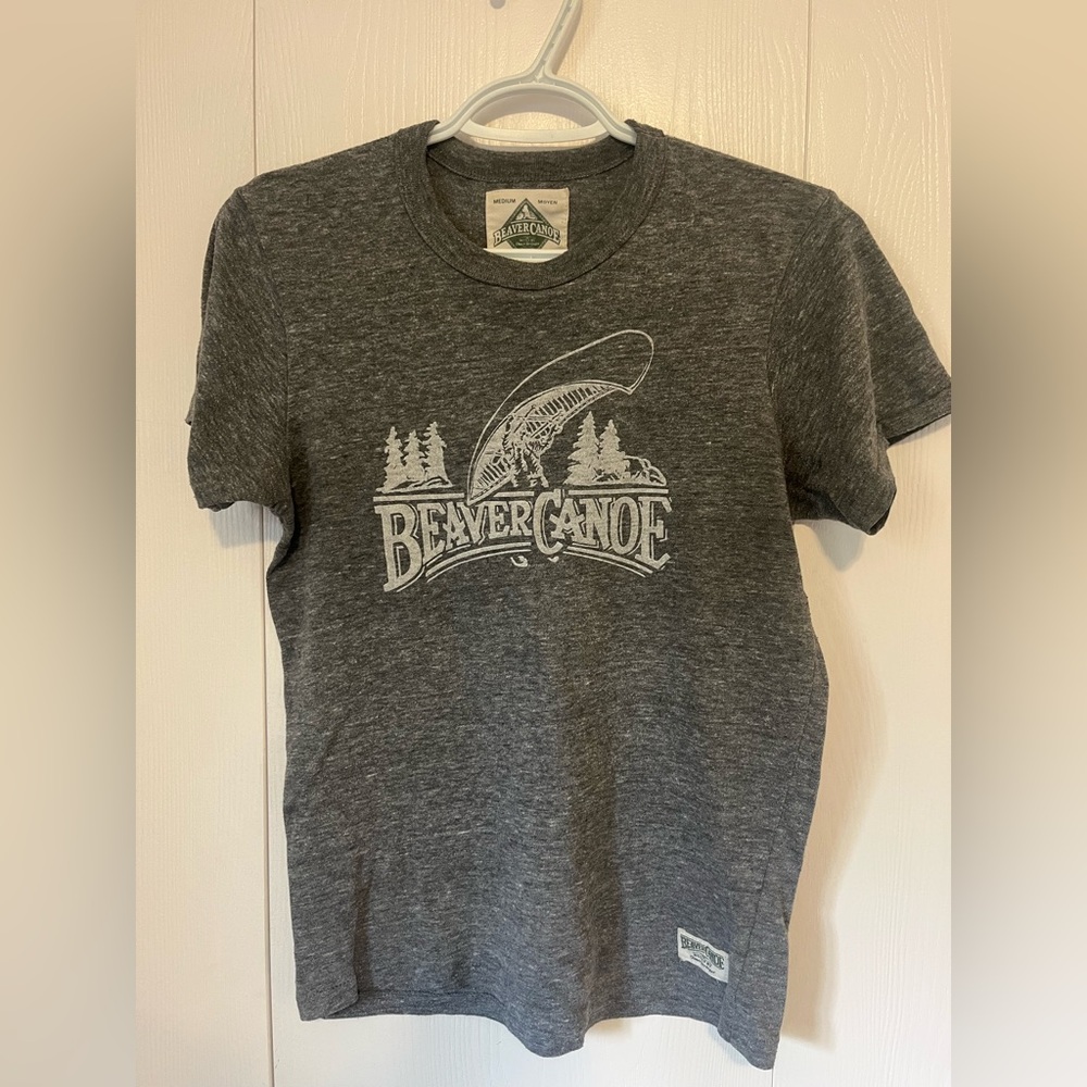 Vintage | Beaver Canoe | Heather Grey Graphic Tee